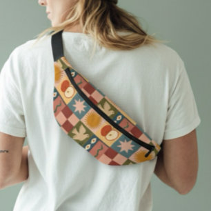 Patchwork céleste bohémien avec symboles mystiques