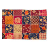 Patchwork Charm: Bloemen & Geometrische Mix Kussensloop (Achterkant)