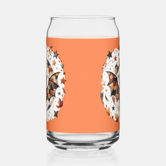 Patchwork Chat d'Halloween aux couleurs d'automne (Gauche)