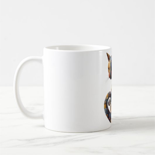 Patchwork Chat Mug (Gauche)