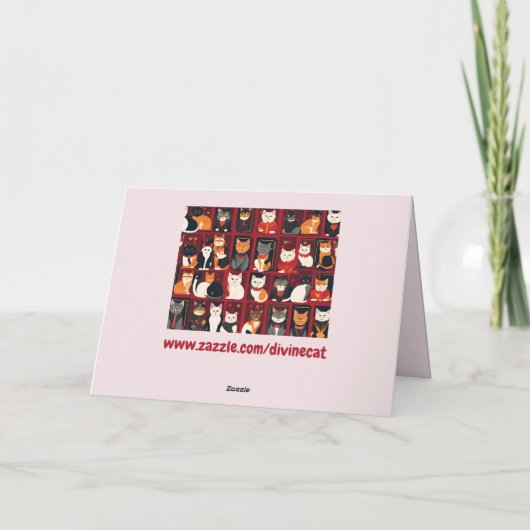 patchwork chats AI carte de voeux art (Dos)