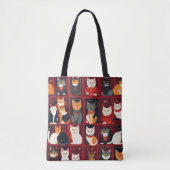 patchwork chats sac fourre-tout d'art Ai (Devant)