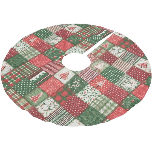 Patchwork Christmas  Kerstboom Rok (Gekanteld)