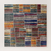 Patchwork collage: gemengd quiltpatroon. legpuzzel (Verticaal)