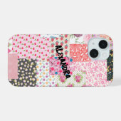 Patchwork collage, kleurrijke en creatieve telefoo iPhone 15 hoesje (Achterkant horizontaal)