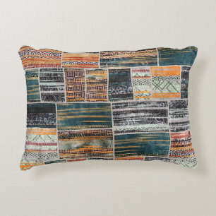 Patchwork collage mix, quilt patroon print. accent kussen