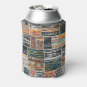 Patchwork collage mix, quilt patroon print. blikjeskoeler (Blikje Achterkant)