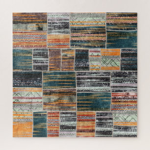Patchwork collage mix, quilt patroon print. legpuzzel