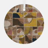 Patchwork collage quilt: gemengde print. glas ornament (Achterkant)