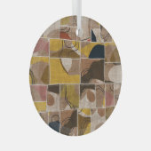 Patchwork collage quilt: gemengde print. glas ornament (Voorkant Rechts)