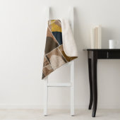Patchwork collage quilt: gemengde print. sherpa deken (In situ)