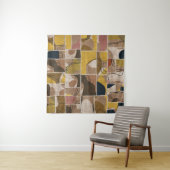 Patchwork collage quilt: gemengde print. wandkleed (In Situ (horizontaal))