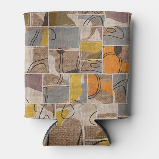 Patchwork collage, quilt mix patroon blikjeskoeler (Voorkant)