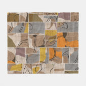 Patchwork collage, quilt mix patroon fleece deken (Voorkant (Horizontaal))