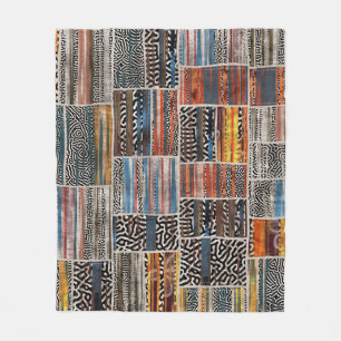 Patchwork Collage: Quiltpatroon Extravaganza Fleece Deken