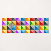 Patchwork Cool Colorful driehoekgeometrie Monogram Yogamat (Voorkant (horizontaal))