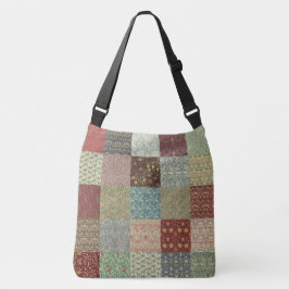 Patchwork-coördinaten Crossbody Tas