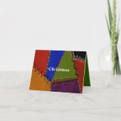 Patchwork Crazy Quilt Feestdagen Kaart (Voorkant)