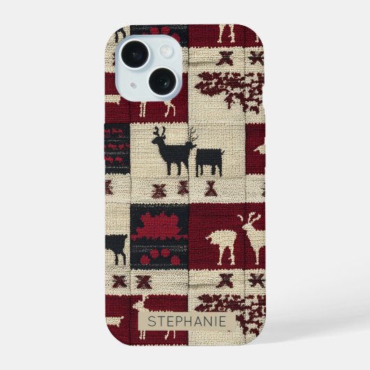 Patchwork croisé rustique | Folk Holiday Motif (Verso)