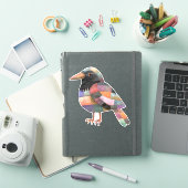 Patchwork Crow Bird Sticker (iPad Cover)