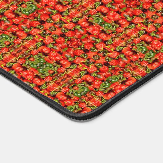 Patchwork De Chili Rouge Et Vert, Mat De Bureau (Coin)
