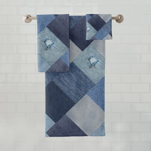 Patchwork de jean bleu