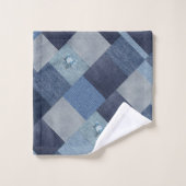 Patchwork de jean bleu (Gant de toilette)