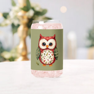 Patchwork de style folk art représentant un hibou