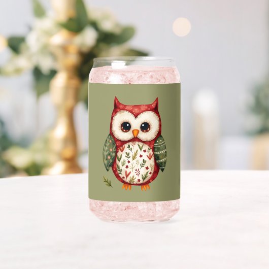 Patchwork de style folk art représentant un hibou (Insitu (Mariage))