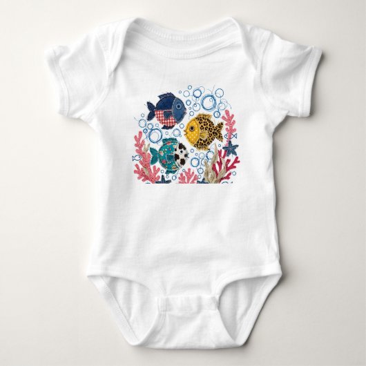 Patchwork Dekbed Vis Romper (Voorkant)