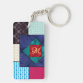 Patchwork Dekenge Monogram Sleutelhanger (achterkant)