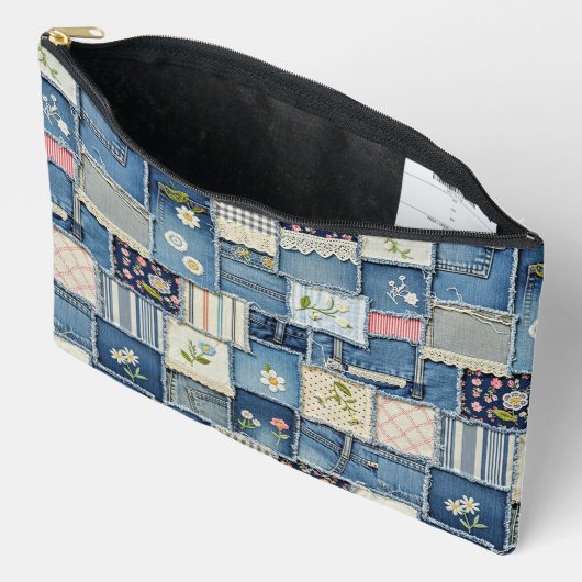 Patchwork Denim Etui (Open)