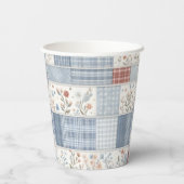 Patchwork Denim Koala Baby - Paper Cups Papieren Bekers (Achterkant)