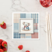 Patchwork Denim Koala Paper Napkin Servet (Insitu)