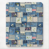 Patchwork Denim Muismat (Voorkant)