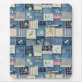 Patchwork Denim Muismat