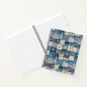 Patchwork Denim Notitieboek (Binnen)