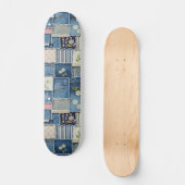 Patchwork Denim Skateboard (Voorkant)