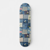 Patchwork Denim Skateboard (Voorkant)