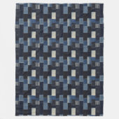 Patchwork Denim Stof Art Illustratie No14 Fleece Deken (Voorkant)