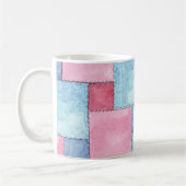 Patchwork Design Coffee Mok, Pinks, Blues Koffiemok (Links)
