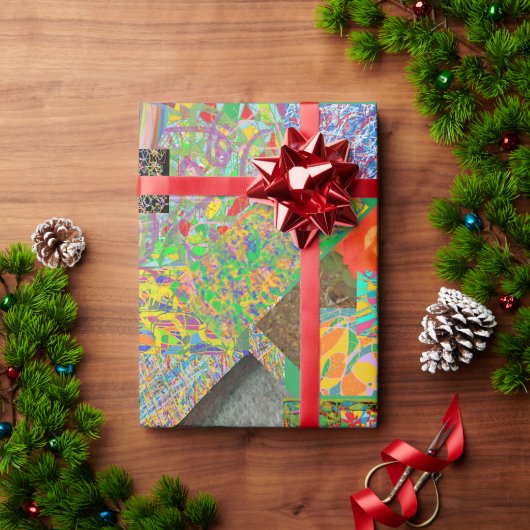 Patchwork design papier met veel abstracte ontwerp (Feestdagen Geschenken)