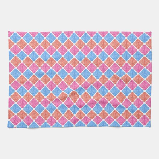 Patchwork-diamantpatroon Theedoek (Horizontaal)
