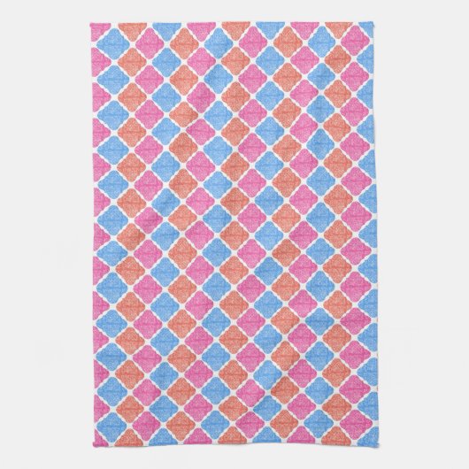 Patchwork-diamantpatroon Theedoek (Verticaal)