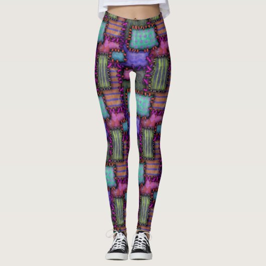 Patchwork Doll Costume Leggings (Devant)