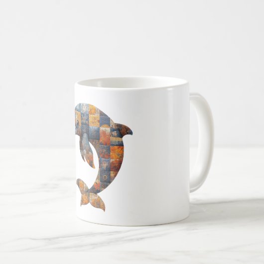 Patchwork Dolphin Mug (Devant droit)