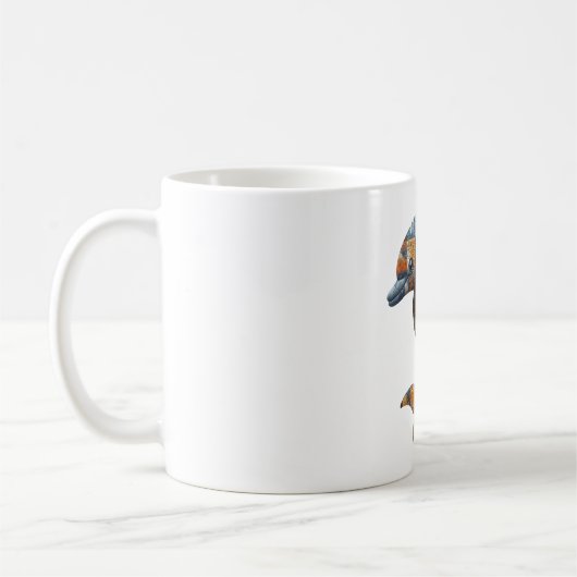 Patchwork Dolphin Mug (Gauche)