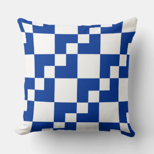 Patchwork Domino - Navy Blue en White Kussen
