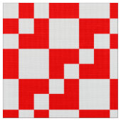 Patchwork Domino - Rood en wit Stof (Close Up)