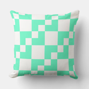 Patchwork Domino - Turquoise met White Kussen